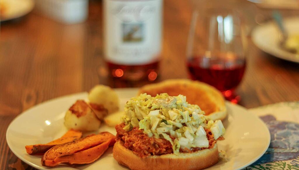 Barbecue Chicken Sandwiches with Coleslaw