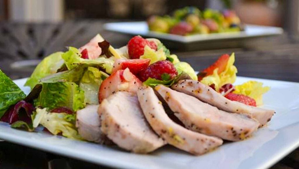 Berries and Pork Salad