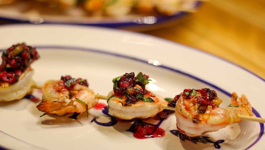 Grilled Shrimp with Blueberry Salsa
