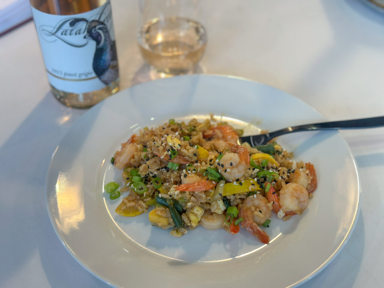 Shrimp and Veggie Fried Rice | Latah Creek Wine Cellars